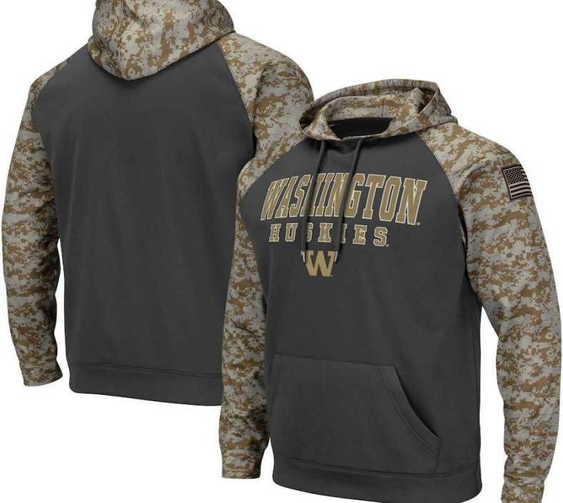 Men's Washington Huskies Gray Camo Pullover Hoodie,We sell and wholesale Men's Washington Huskies Gray Camo Pullover Hoodie on line form chian!